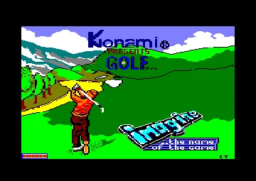 Konami's Golf (UK) (1986) screen shot title